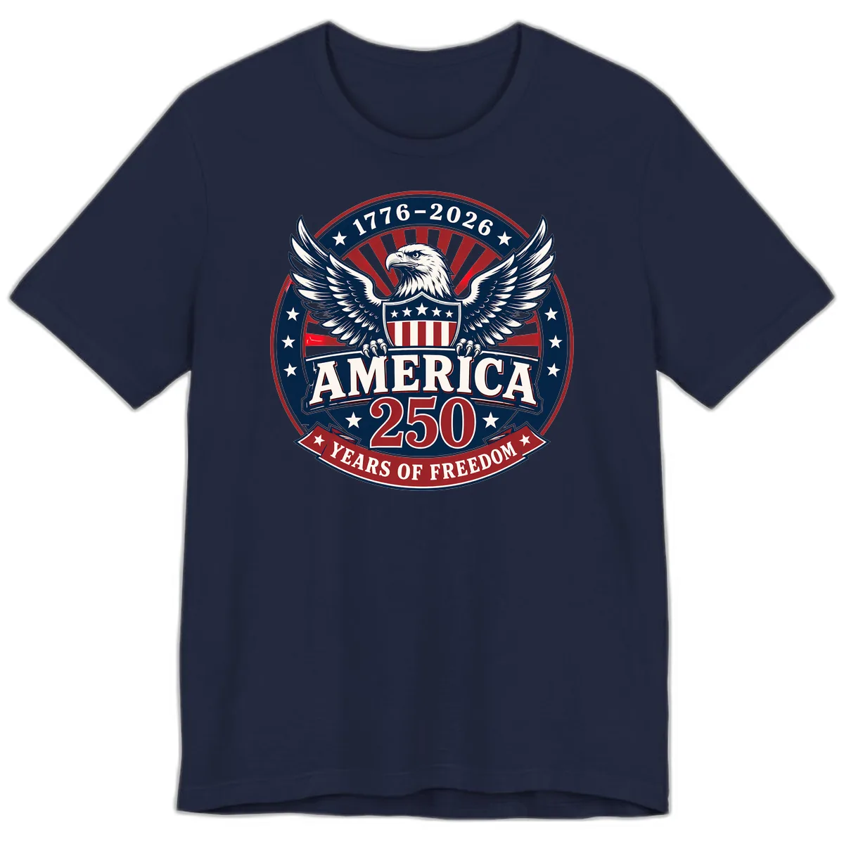America 250 Years Of Freedom Celebration Premium T-Shirt in Navy